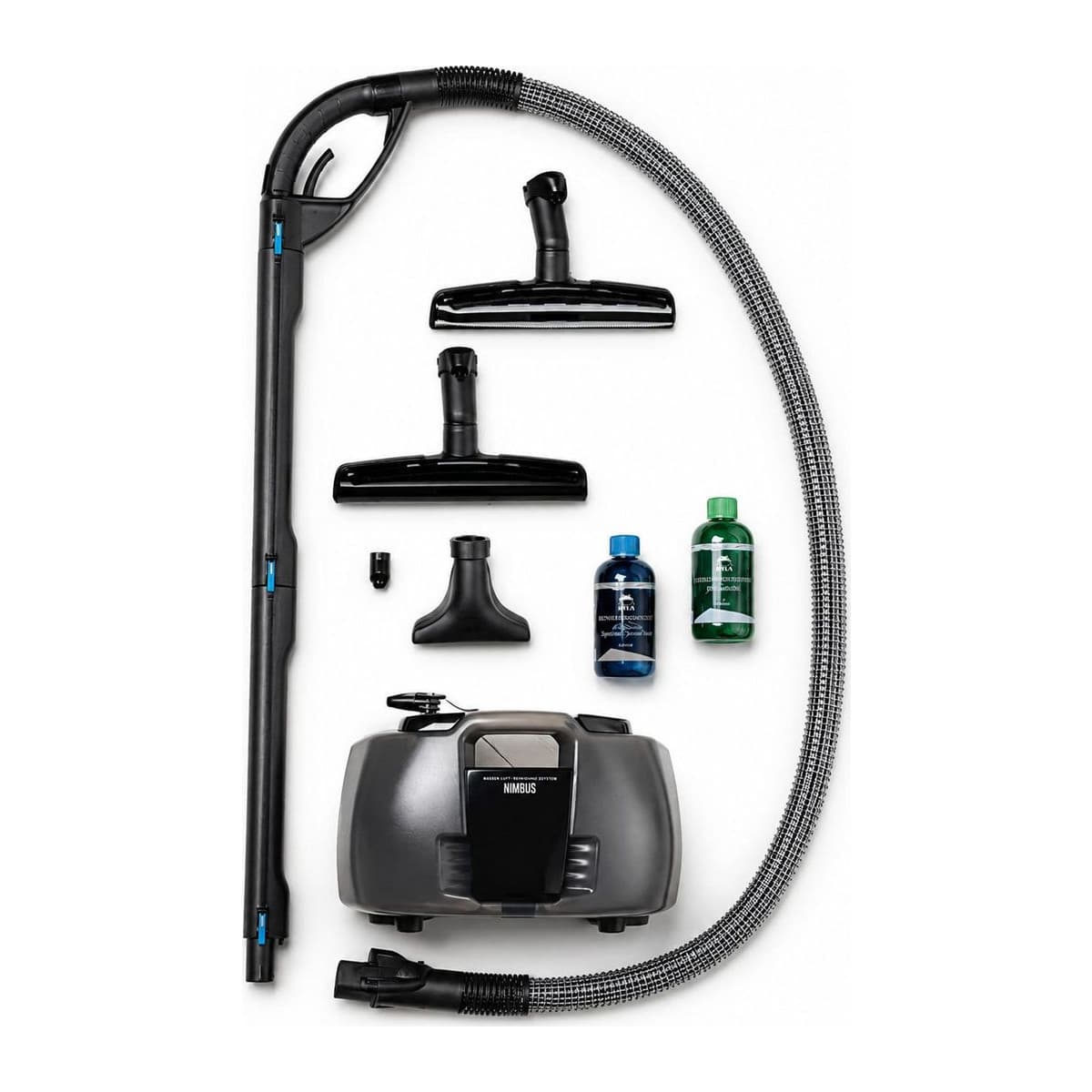 HYLA Nimbus Nassreinigungssystem mit Schlauch, Düsen und Reinigungsmitteln